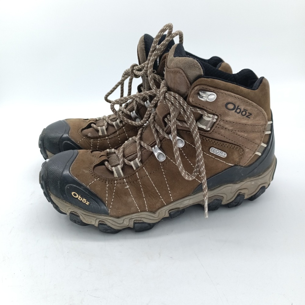 Oboz Bridger Mid B-DRY Waterproof Hiking Boots Walnut Brown Womens 8.5 s16
